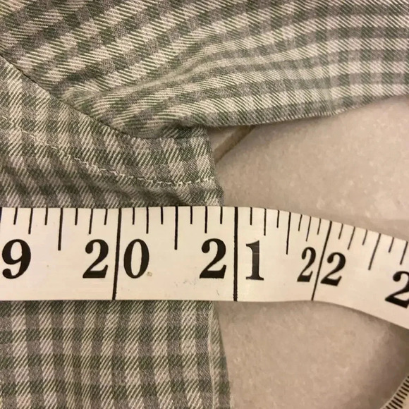 Loro Piana Collared Button Down Checkered Long Sleeve Green Size Medium - Picture 10 of 10